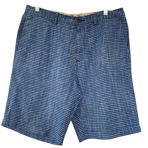 Tommy Bahamas Mens Shorts Size 33 80% Linen 20% Silk Golf Walking Vintage - Picture 3 of 12
